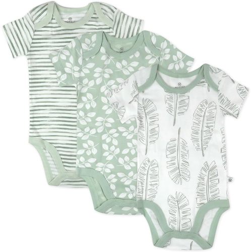 HonestBaby unisex-baby Multipack Short Sleeve Bodysuits One-piece 100% Organic Cotton for Infant