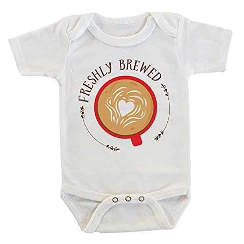 Witty and Bitty Freshly Brewed Gift for New Baby Onesie/Bodysuit