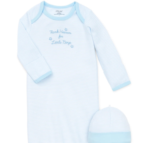 Thank Heaven for Little Boys Sleeper Gown And Hat