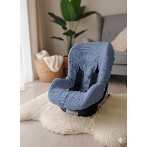 Organic Muslin Baby/Toddler Car Seat Protector  Cover  : Breathable Cotton Liner, OEKO-TEX®