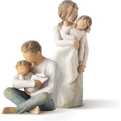 Willow Tree MotherDaughter Figure Plus Little One Figure, Sculpted Hand-Painted 2 Piece Set