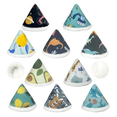 BISENKID New Coral Velvet Pee Peep Teepee Baby Boy New Technology Fabric Pee Cones for Baby Boys Teepee Pee Cover for Boys 10 Packs