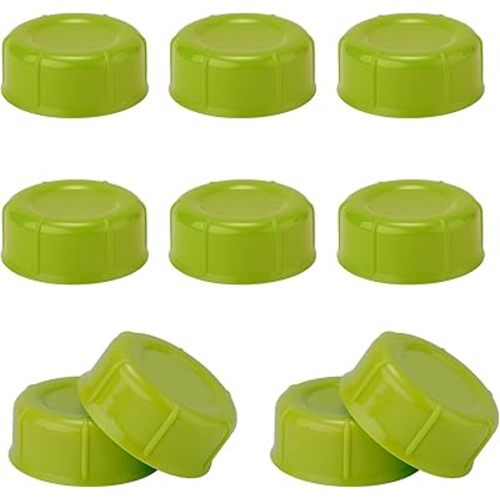 10pcs Narrow Baby Bottle Caps for Dr Brown & Medela Bottles, BPA Free Travel and Storage Baby Bottle Lids Replacement Parts with Sealing Gasket for Ameda Baby Bottles Accessory (Green)