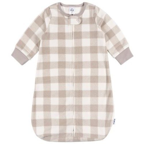 Gerber Baby Long Sleeve Wearable Blanket, One Size, Grey Plaid