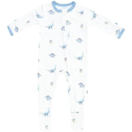KYTE BABY Unisex Zipper Closure Footies, Rayon Made From Bamboo, 0-24 Months