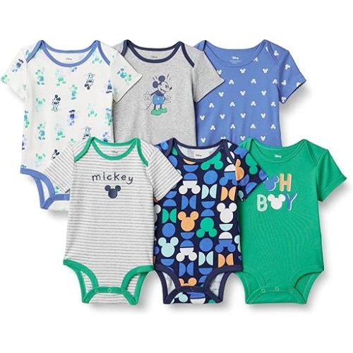 Amazon Essentials Disney | Marvel | Star Wars Unisex Babies' and Toddlers' Snug-Fit Cotton Footed Pajamas, Multipacks