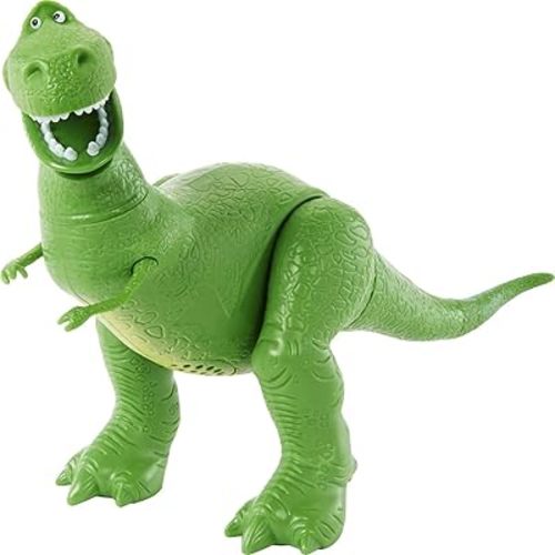 Disney Pixar Toy Story 4 True Talkers Rex Figure, 7.8 in / 19.81 cm-Tall Posable, Talking Character Figure with Authentic Movie-Inspired Look and 15+ Phrases, Gift for Kids 3 Years and Older