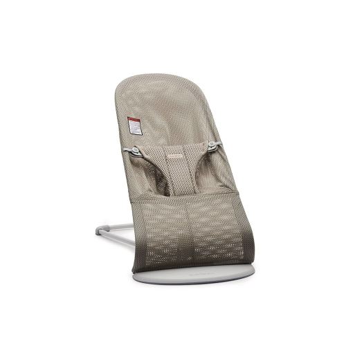 BabyBjörn Bouncer Bliss, Mesh, Gray Beige 2-in-1 Adjustable Baby Bouncer Seat and Toddler Chair, Newborn to Toddler (8-29 Lbs), 4 positions, Lightweight & Portable