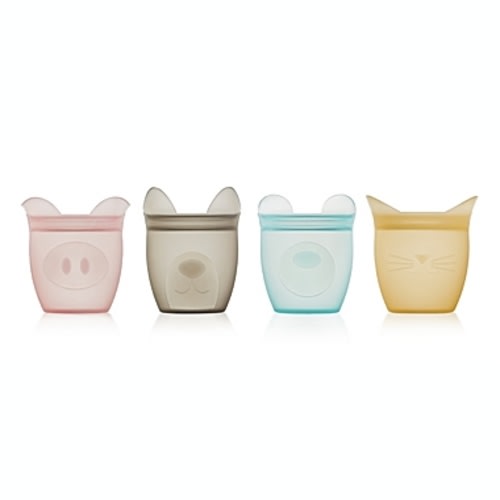 Zip Top Animal Baby Snack Containers (Set of 4)Zip Top Animal Baby Snack Containers (Set of 4)