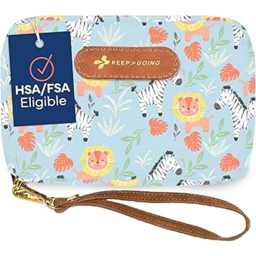 KeepGoing Travel First Aid Kit for Kids – 130 Pc. for Car, Home, Purse, Diaper Bag & Backpack with Latex-Free Bandages - Mini First Aid Kit Travel Size TSA-Approved