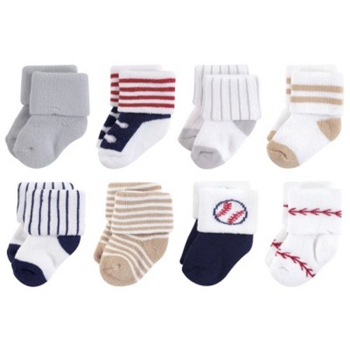 Little Treasure Baby Boy Newborn Socks, Baseball, Size: 0-6 months