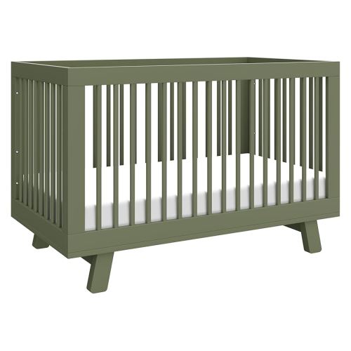 babyletto Hudson 3-in-1 Convertible Baby Crib with Toddler Bed & Daybed Conversion, Durable & Easy to Assemble - GREENGUARD Gold Certified w/ 4 Adjustable Mattress Heights - Olive Green