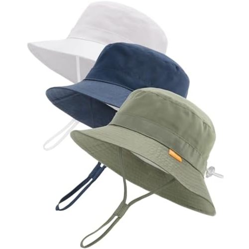 FURTALK Baby Toddler Sun Hat Kids Bucket Hat UPF50+ UV Adjustable Lightweight Breathable for Outdoor Activities