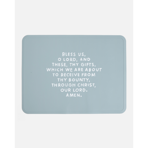 Meal Blessing Baby Silicone Placemat – Smoky Blue