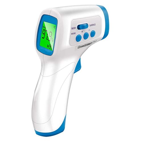 Amerzam Forehead Thermometer, No-Contact Infrared Digital Thermometer Body and Surface Thermometer 2 in 1 Dual Mode for for Baby, Kids and Adults… - Blue