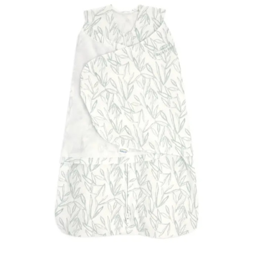 100% Cotton Baby Swaddle Green Leaves | HALO US