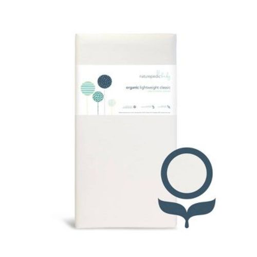 Naturepedic Certified Organic Cotton Classic Baby Crib & Toddler Mattress – Lightweight
