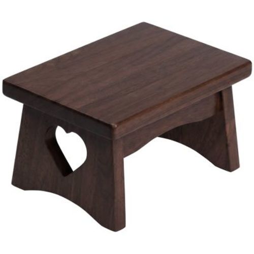 eHemco Rectangular Solid Hardwood Step Stool for Adults and Kids, 7.5 Inches Height/Espresso