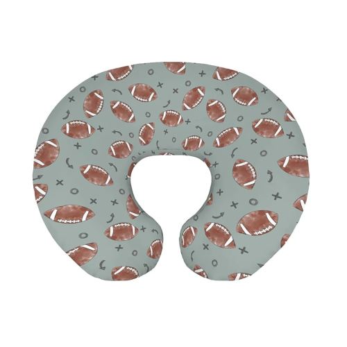 Baby Boys Nursing Pillow Cover Football Game American Sport, Blue Watercolor US Match Breastfeeding Pillowcase, Bottle Feeding Pillow Slipcover Cover Only