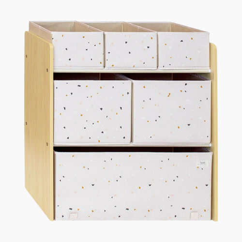 3 Sprouts Recycled Multi-Bin - Terrazzo Cream