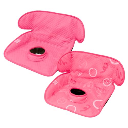 THINK GOOD TOTS Pink Piddle Pad 2-Pack – Waterproof Car Seat & Stroller Protector for Potty Training Toddlers & Babies, Machine Washable, Anti-Slip Backing, Universal Fit