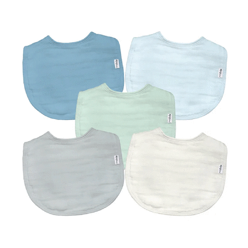 Organic Cotton Muslin Bibs (5 Pk)