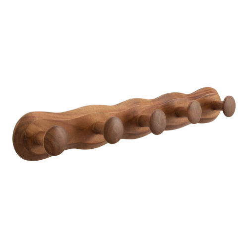 Natural Acacia Wood Scalloped Wall Rack