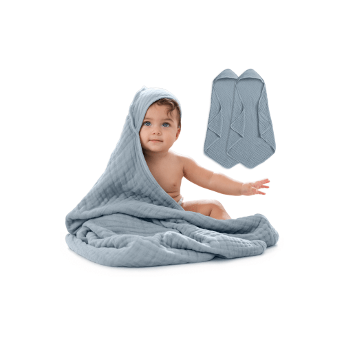 Hooded Baby Towels - 6 Layers, Pack of 2