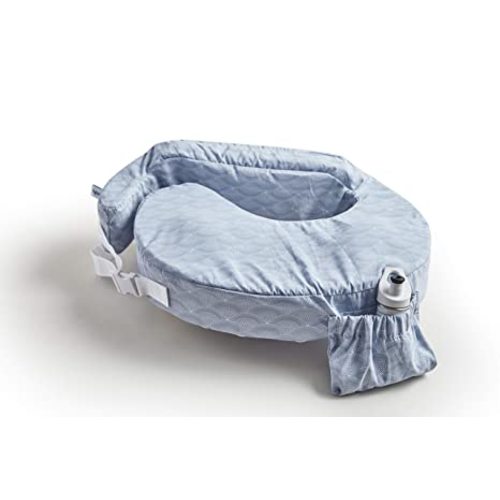 My Brest Friend Original Nursing Pillow Enhanced Ergonomics Essential Breastfeeding Pillow Support For Mom & Baby W/ Convenient Side Pocket, Double Straps & Slipcover, Horizon