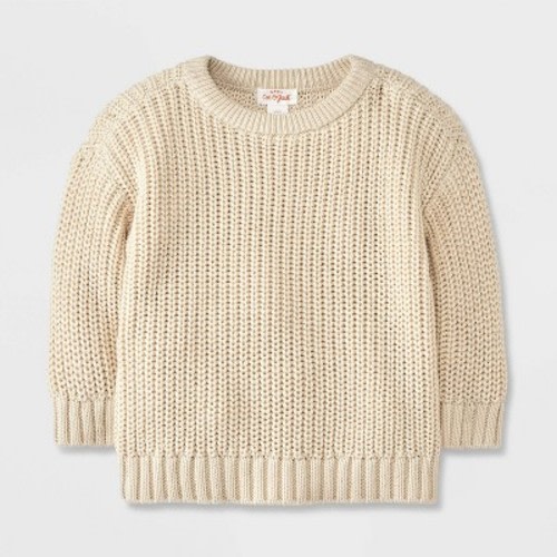 Baby Pullover Sweater - Cat & Jack™, Color: Cream, Size: 12M