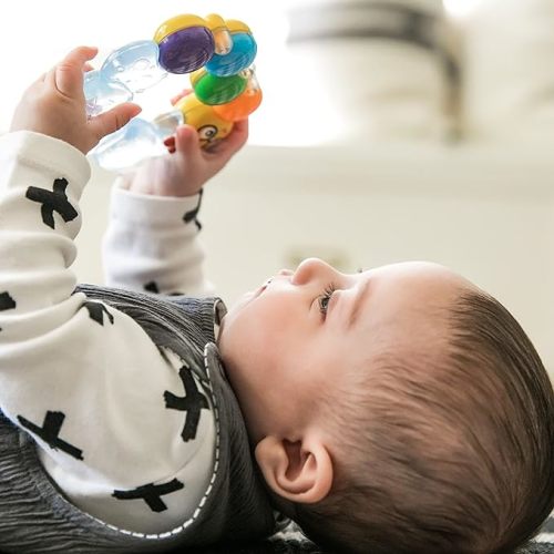Baby Einstein Teether-pillar Rattle and Chill Teething Toy, Ages 3 months + - Cal Teething Ring