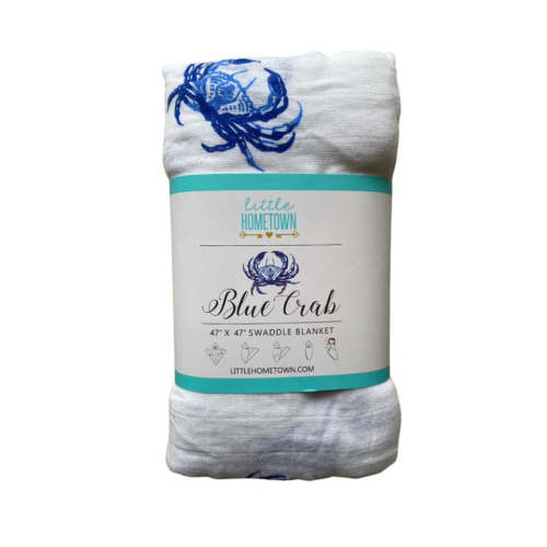Blue Crab Swaddle Blanket