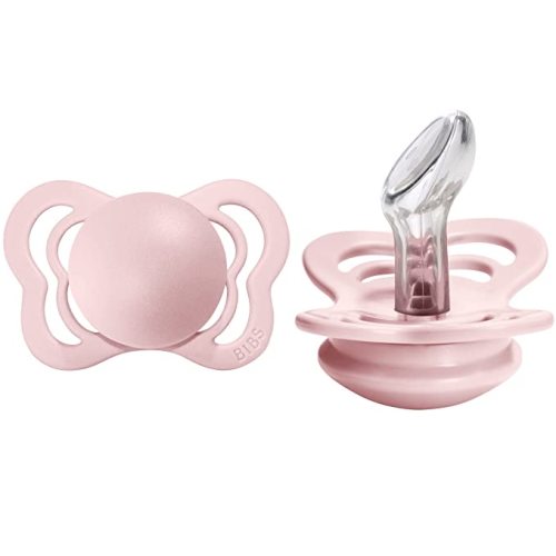 BIBS Pacifiers – Couture | Orthodontic Nipple Pacifier | BPA-Free Silicone | Made in Denmark | Set of 2 Soothers (Blossom, 0-6 Months)