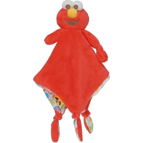 KIDS PREFERRED Sesame Street Elmo Blanky Made of Soft Material with Knotted Corners and Pacifer Loop for Babies and Infants