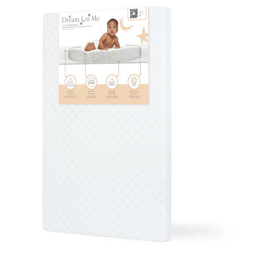 Dream on Me Holly 3” Compact, Non-Toxic, Mini/Portable Waterproof Fiber Crib Mattress with Small Dimensions