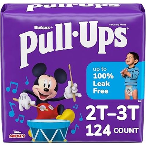 Pull-Ups Boys' Potty Training Pants, 2T-3T (16-34 lbs), 124 Count (4 Packs of 31)