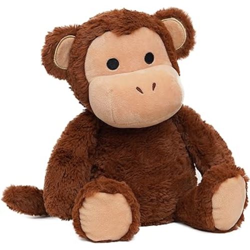 Avocatt Heatable Stuffed Monkey Plush - 10 Inches Unscented Microwavable Monkey Toy - Warmable Heating Pad - Warm and Hot Therapy for Cramps, Back, and Neck Pain Relief