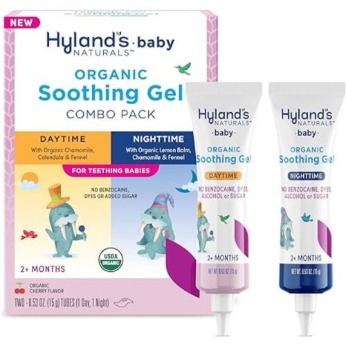 Organic Soothing Gels Day Night Combo for Teething Babies