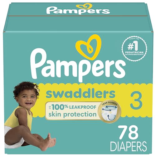 Pampers Baby Diapers - Swaddlers - Size 3, 78 Count, Ultra Absorbent Disposable Infant Diaper