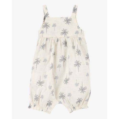 Baby Girl Palm Tree Cotton Romper - Ivory - Carter's | Carter's