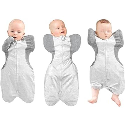 Swaddle for Newborns, Baby Swaddles 0-3 Months 5-13lb, Arms Up Swaddle 0-3 Months Newborn with Moisture-Wicking Fabric, Promotes Healthy Hip Development, 2-Way Zipper & Foot Buttons, 1Pack