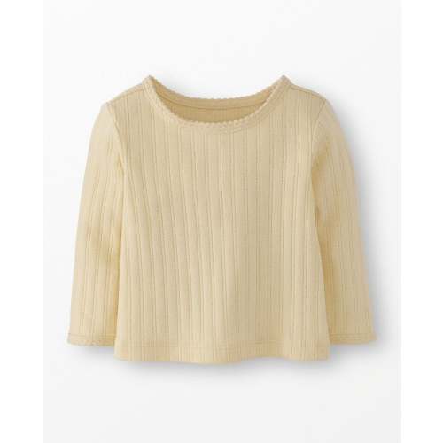 Baby Long Sleeve Slim Fit Pointelle T-Shirt | Hanna Andersson