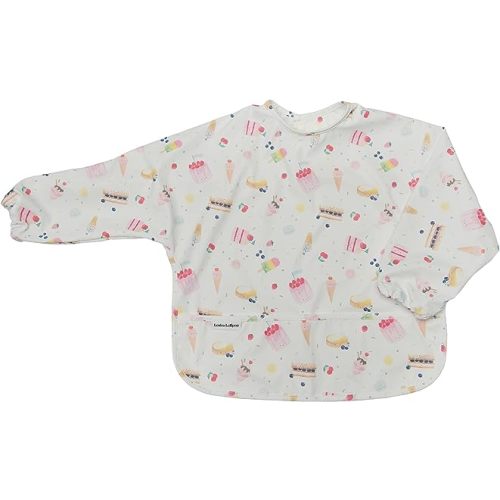 Loulou Lollipop Long Sleeve Mess Free Waterproof Bibs, for baby boys and girls 6-36 Months, Machine Washable, Travel Friendly