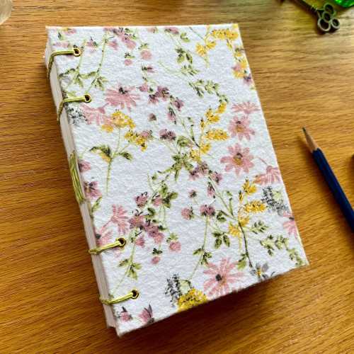 Handmade Journal, Handbound Sketchbook, Mixed Media Art Journal, Travel Sketchbook, Dream Diary, Floral Notebook, Cottagecore Gift Book
