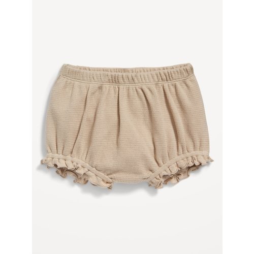 Ruffled Thermal-Knit Bloomer Shorts for Baby