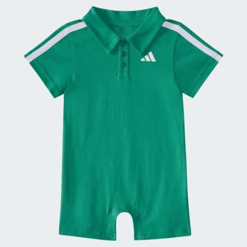 Short Sleeve Cotton Polo Romper