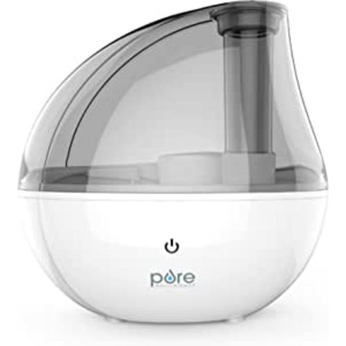 Amazon.com: Pure Enrichment® MistAire™ Silver Ultrasonic Cool Mist Humidifier for Bedroom, Office, Nursery & Indoor Plants - Lasts Up to 25 Hours, Whisper-Quiet Operation, Optional Night Light, & Auto Shut-Off