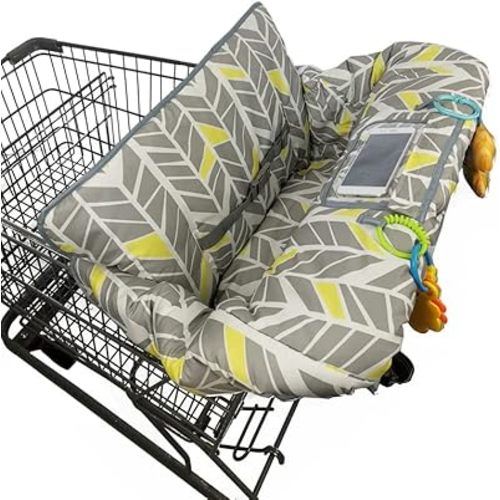 Shopping Cart Cover for Baby boy Girl, Multi-in-1 Cart Covers for Babies, Soft Padded Infant High Chair Cover, Machine Washable, Grocery cart seat Cushion Cover, Multi Color