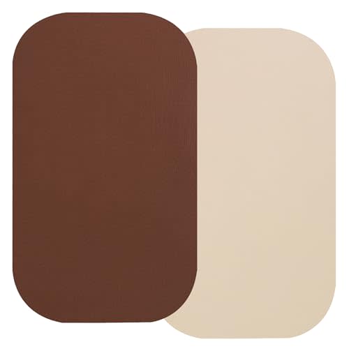 100% Organic Cotton Bassinet Sheets Compatiable with Baby Delight Beside Me Dreamer Bassinet & Mika Mikcy Bedside Sleeper, 2 Pack Jersey Knit Fitted Sheet for Baby, Pale Yellow and Brown