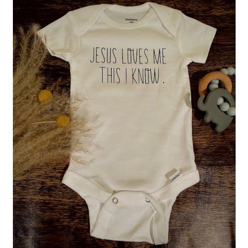 Christian Baby Onesie® Jesus Loves Me - Etsy